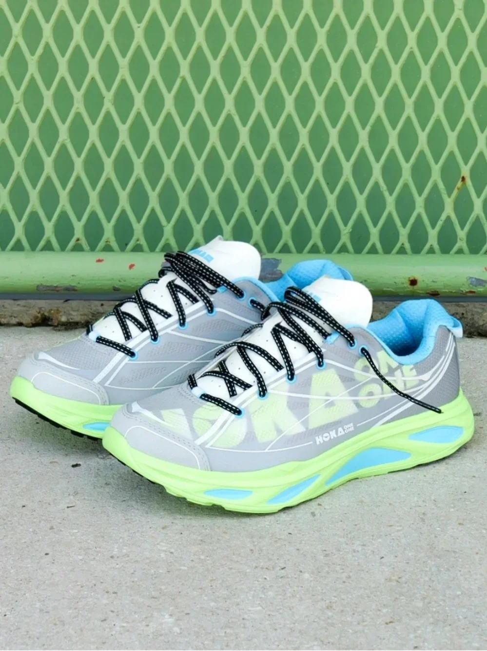🔋HOKA U HUAKA PRO GREY NEON 🩶